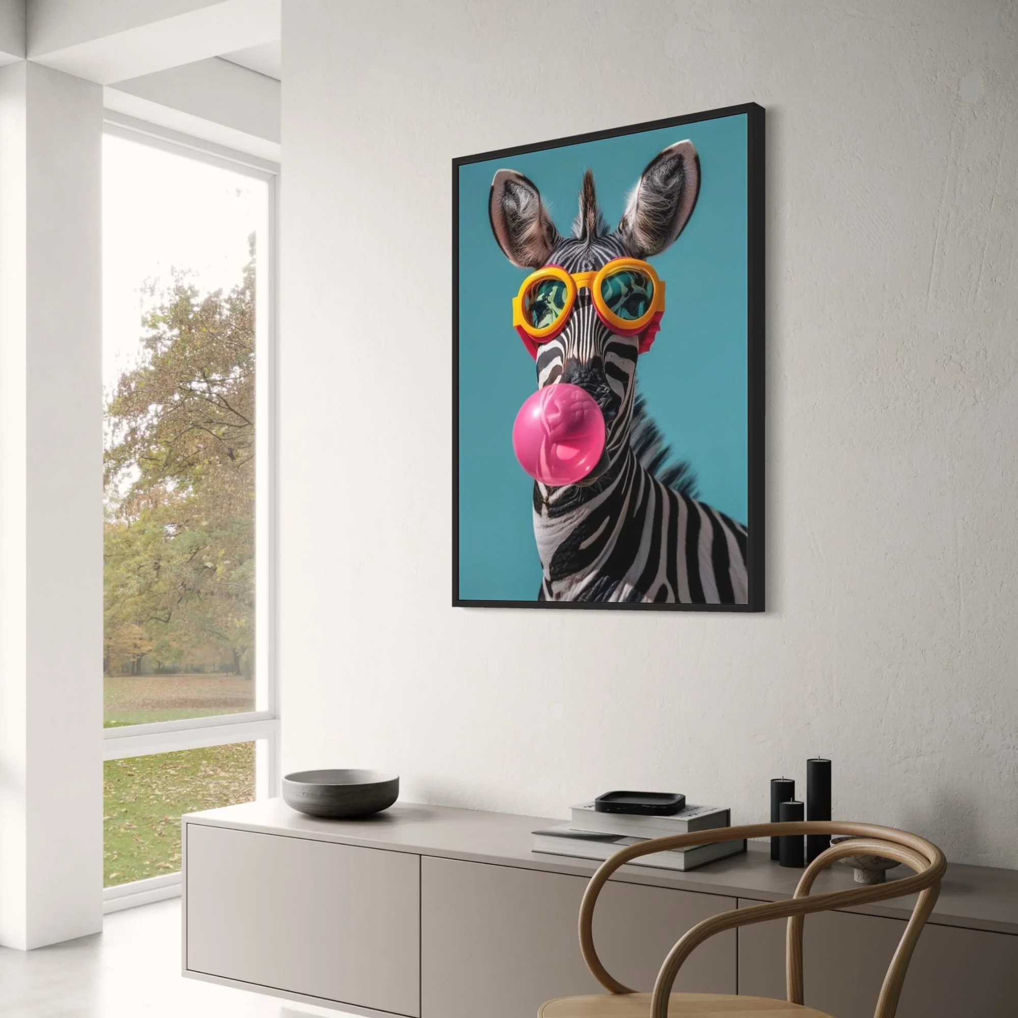 Bubble Gum Zebra | Punk Art Design - Image 3