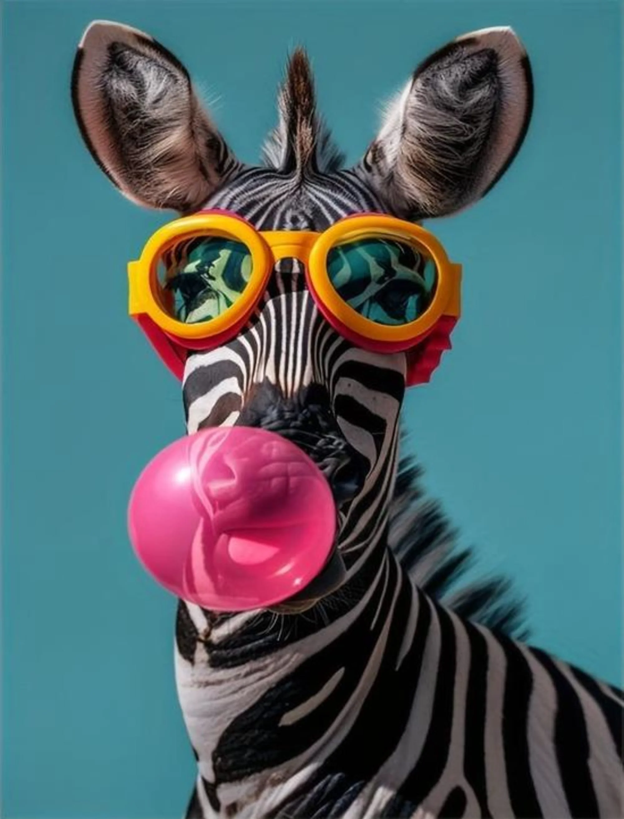 Bubble Gum Zebra | Punk Art Design - Image 4